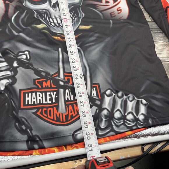 Harley Davidson Motor Cycles Skull Graphic Shirt, 2XL, Long Sleeve, {49}. - Picture 11 of 12